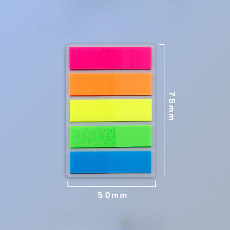 Wholesale PET Fluorescent Plastic Bookmark Sticky Notes